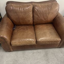 Real Leather Soda Couches  