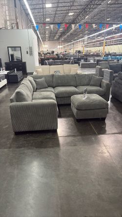4 piece Sectional Corduroy 