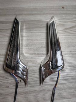 Chrome LED Rear Fender Filler Panel Lights For Harley Touring Road Street Glide 14-23