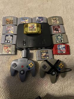 N64 With 12 Games And 2 Controllers One Wired One BT