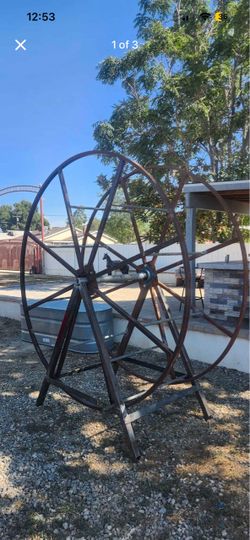 Large Metal  7 and 8 foot wheel  each is 70