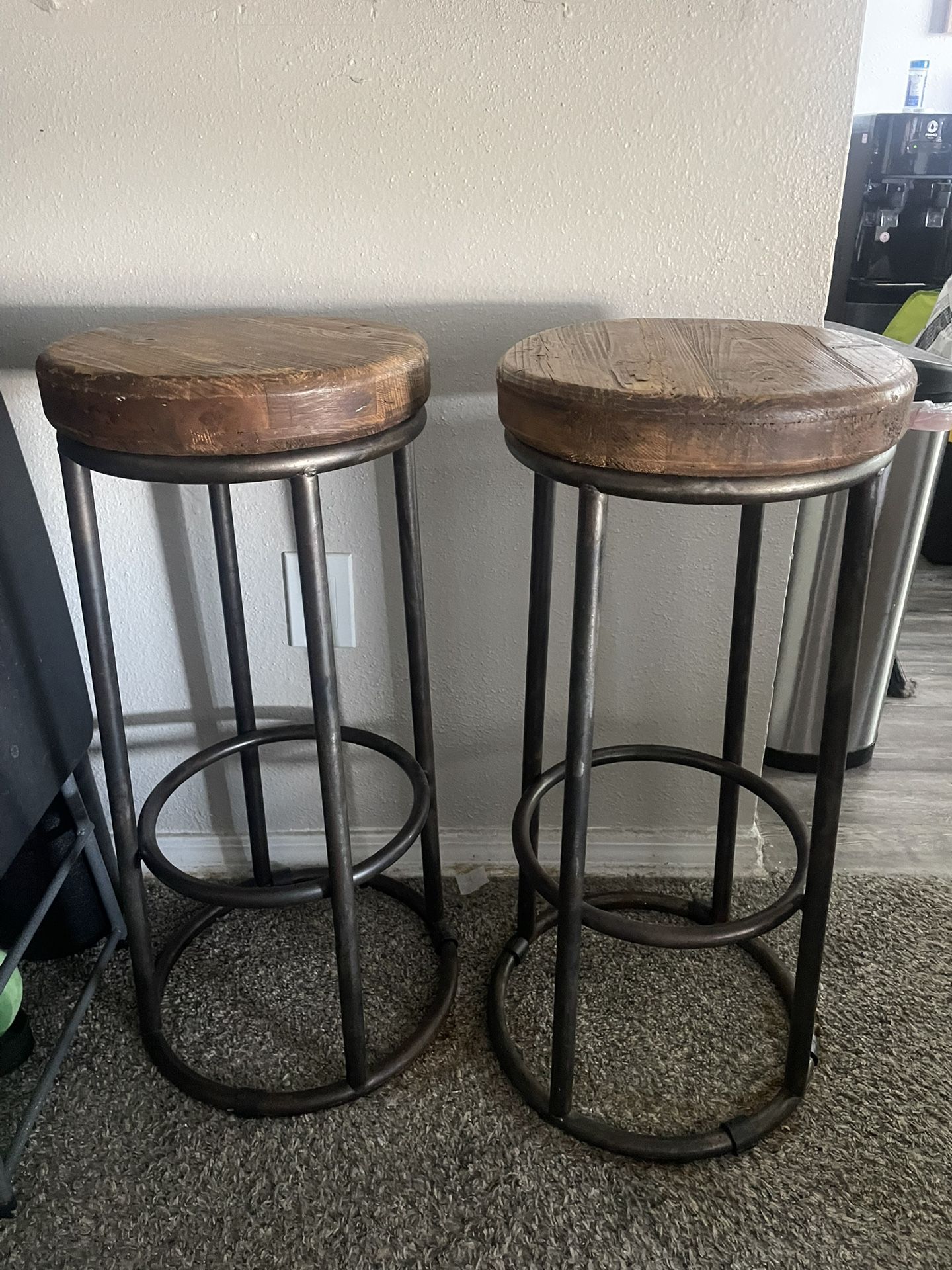 Round Bar Stools - 2