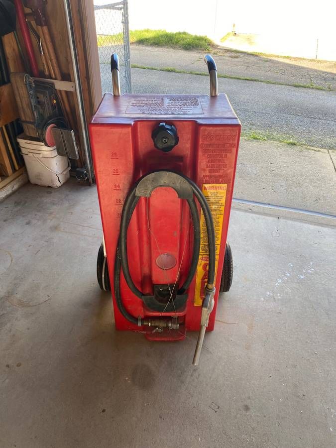 Todd 28-Gallon Fuel Caddy with Pump – UN/DOT Approved – $300 OBO