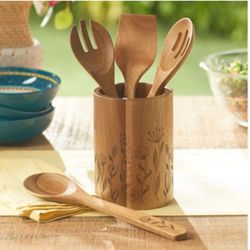 Princess House Spoon Wood Holder