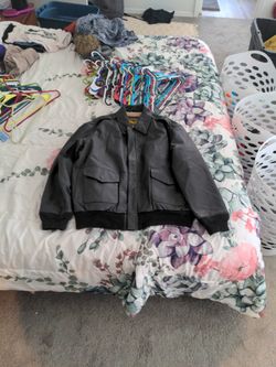 Landing Leathers Men Air Force A-2 Leather Flight Bomber Jacket