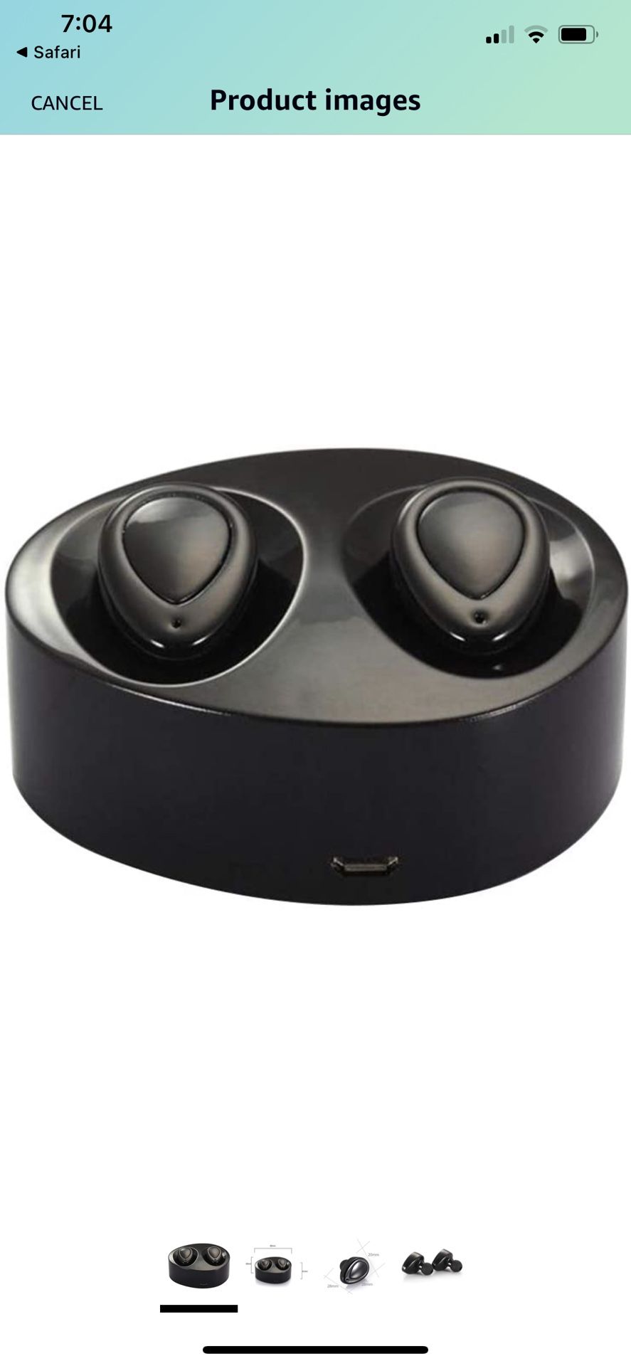 K2 Wireless Stereo Bluetooth 4.1 Earbuds Mini Invisible Noise Reduction High Sound Quality Earphones with a Portable Charger Compatible with iPhon