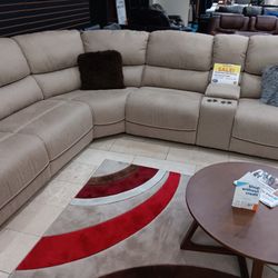 Alejandra Mocha Fabric Reclining Sectional Sofa---Only $1499---Wow!!!---Delivery Available 