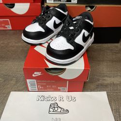 Nike Dunk Low Panda Toddler Size 5c