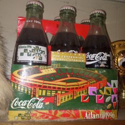 1996 Olympic Games Atlanta Georgia 6 Pack Coke Bottles 