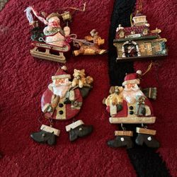 4 Kurt Adler Christmas Ornaments 
