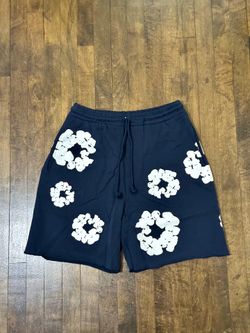Denim Tears The Cotton Wreath Shorts*Navy*🔵|Size Medium