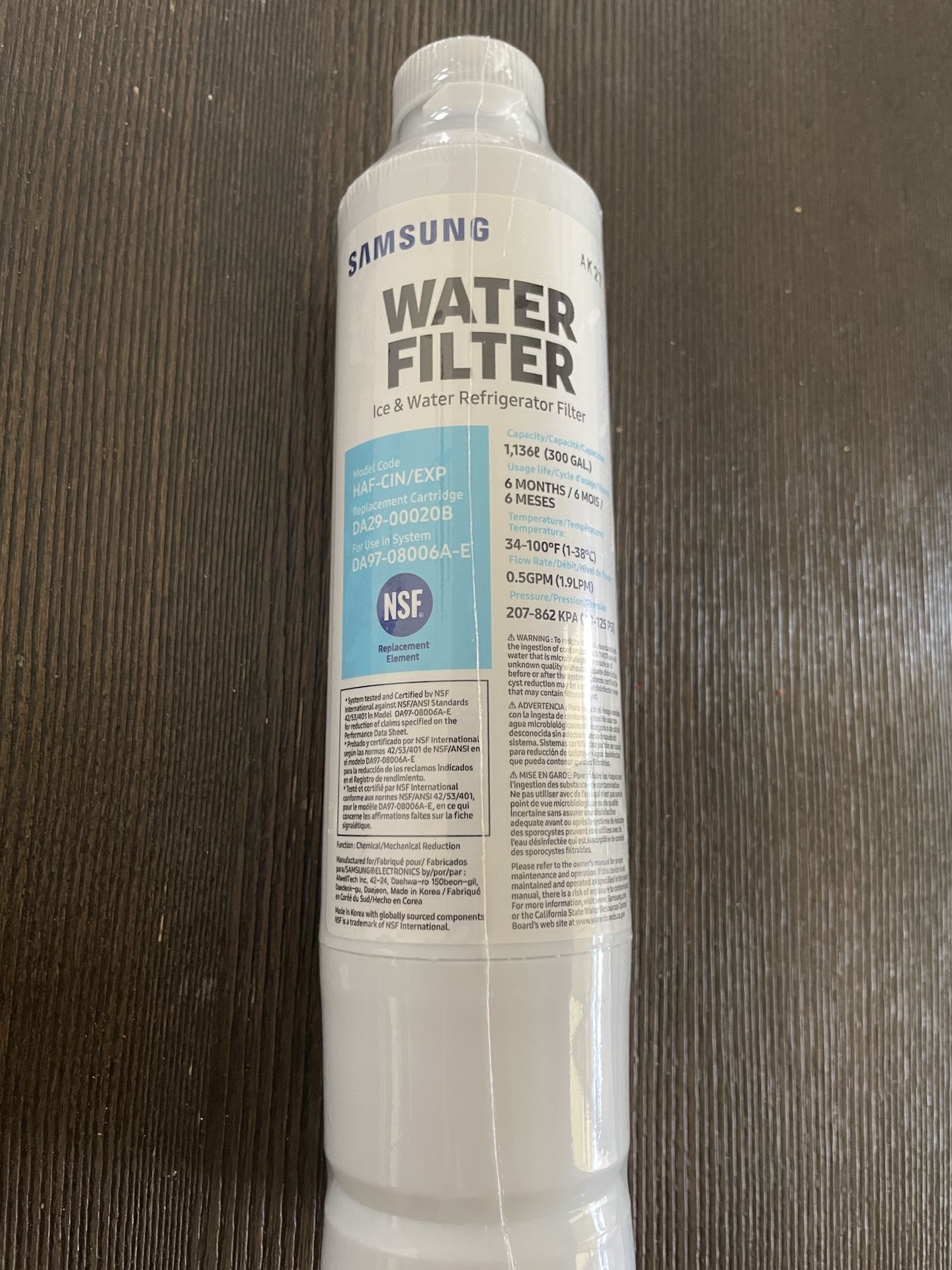 Samsung DA29-00020B, DA29-00020A, HAF-CIN EXP Premium Genuine Refrigerator Water Filter (1 Pack)