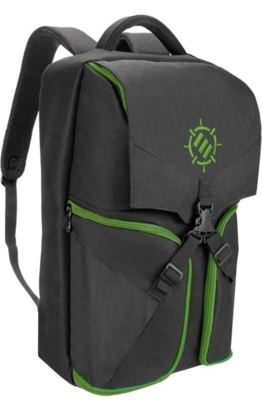 ENHANCE Xbox Backpack Carrying Case Compatible w/ Series S, One X, One S - Storage Compartments for Controllers, Gaming Headset, Games