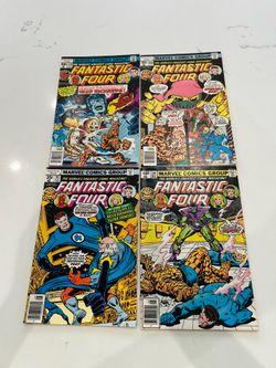 Fantastic Four #179,196,197,206 Newsstand Bronze Age Marvel Comic Lot of 4. 5.0-6.0 conditions