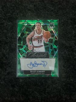 2024-25 Panini Mosiac Basketball - Detlef Schrempf - Scripts Green Prizm Autograph Card - no Ms-DSS - Mint Condition