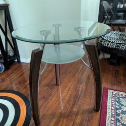 Glass Top End Table