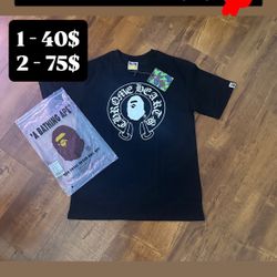 Bape X Chrome Hearts Black Tee