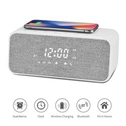 Bluetooth Speaker/ Wireless Charger/ Alarm Clock