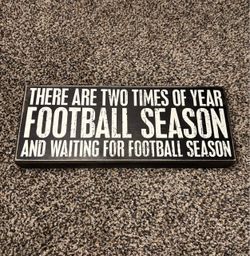 15in x 6in Funny Football Wood Box Sign