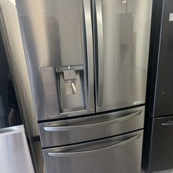 4 Doors Black Stainless Steel LG Refrigerator 