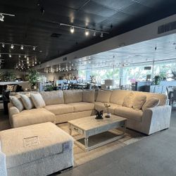 Ivory 4PC Chaise Sectional Couch