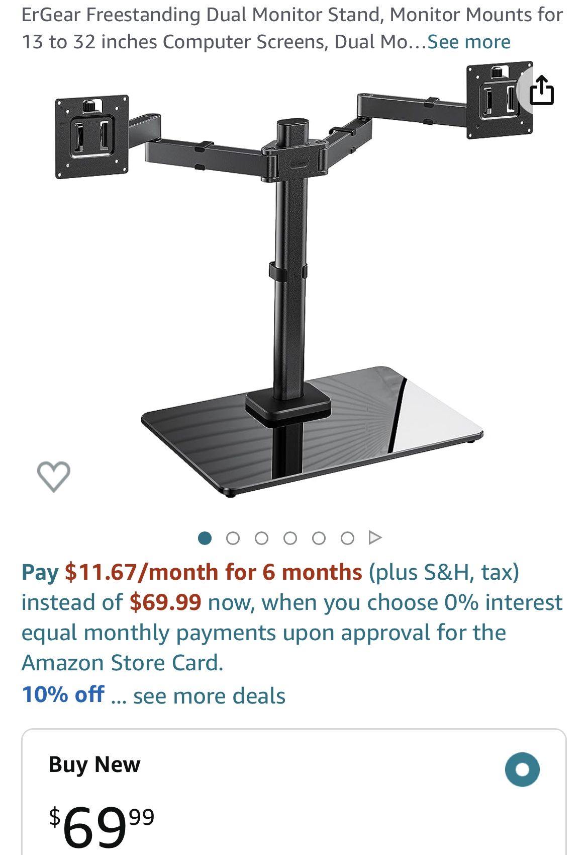 Dual Monitor Stand ,brand new, $30, Pick up and cash only, in Laveen, southern ave and loop 202