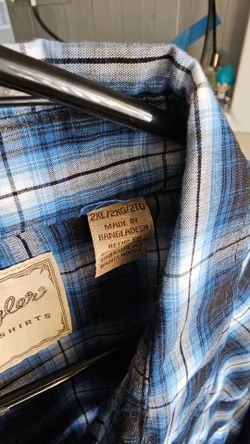Wrangler Plaid Button-Up Shirt 2XL