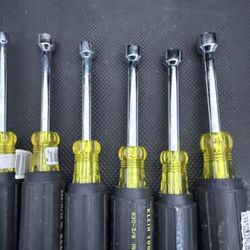 6 Klein Tools USA Nutdrivers As Shown New Old Stock