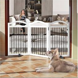 Freestanding Foldable Pet Gate, 32'H, 3 panels