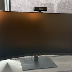34” Samsung Curved Monitor and Webcam