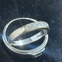 2- WHITE GOLD 14K & 18K RINGS WITH REAL DIAMONDS