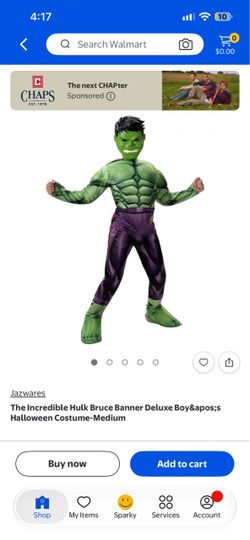 Kids hulk costume
