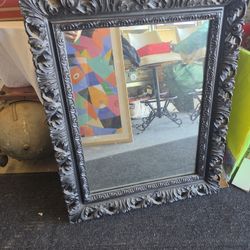 Vintage Mid Century Large Heavy Mirror 27" X 33"