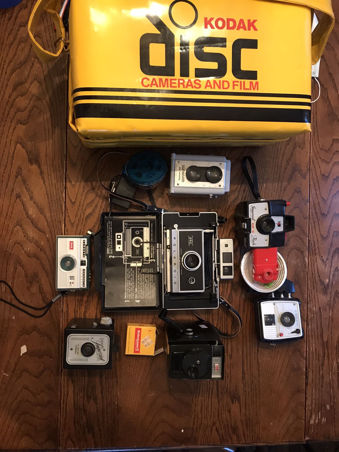 Vintage Cameras and Kodak Film Carrying Case