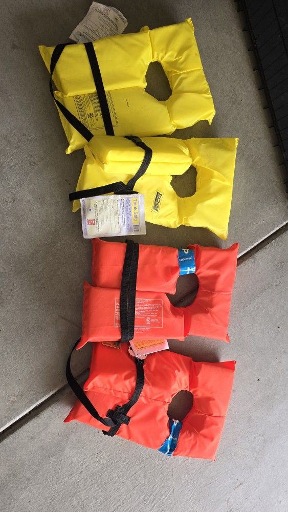 Life Jacket Safety Vests Adult Like New