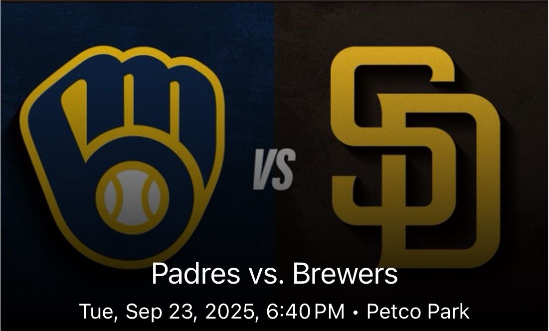 9/23 - Padres Tickets - Section 113