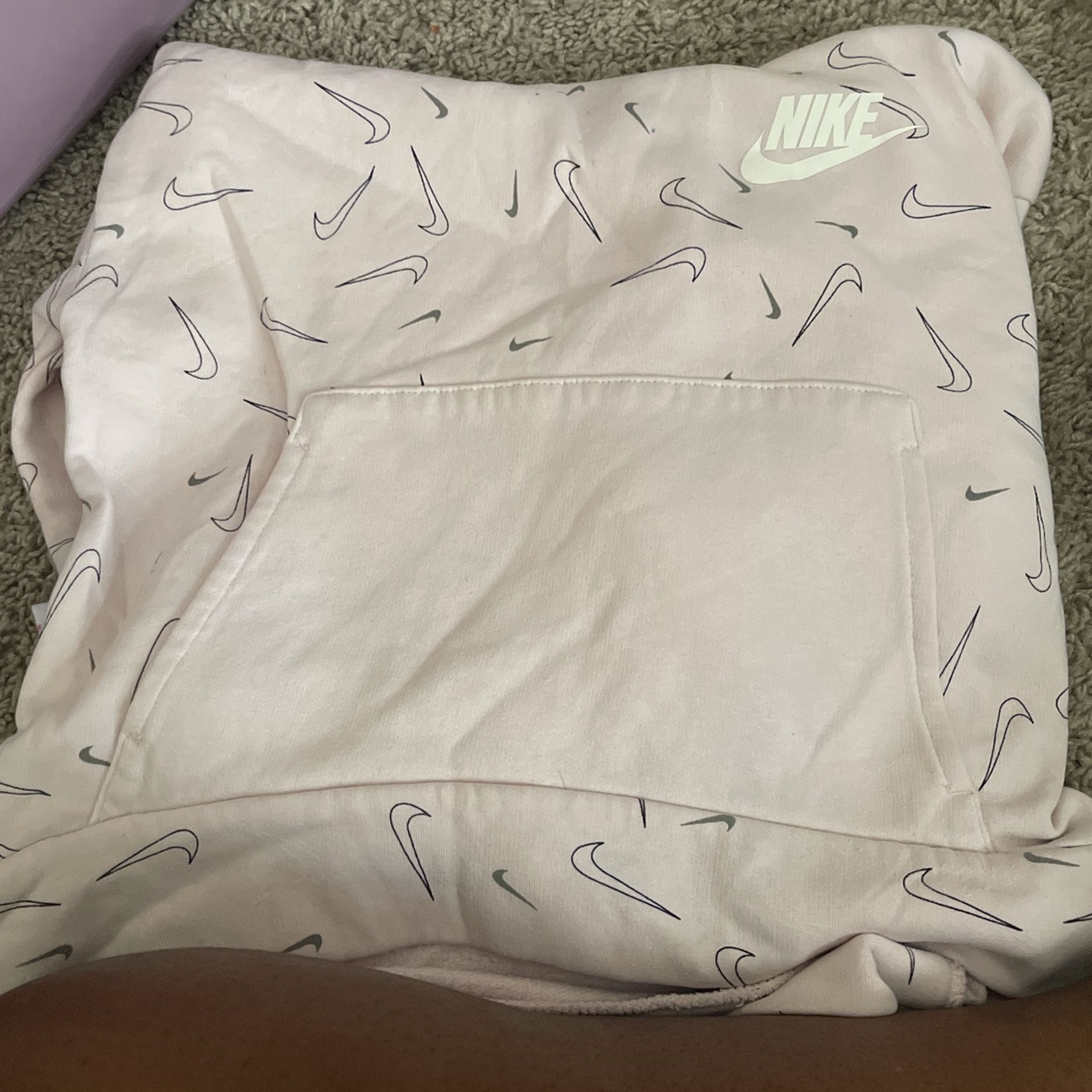 light pink Nike hoodie