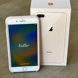 Mint Condition! Apple iPhone 8 Plus (Unlocked) Gold & Extras