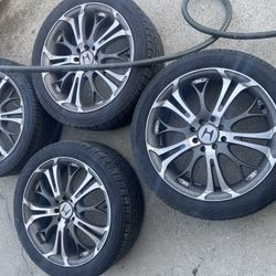 Set Of 4 Rims With Tires 17” 4 Lugs 