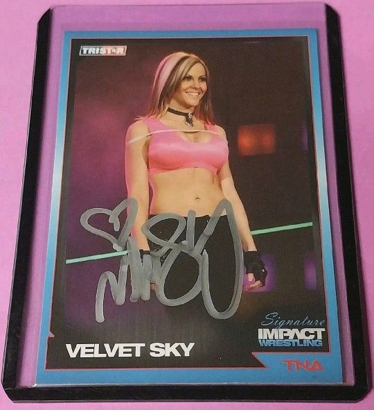 TNA Impact Velvet Sky Card AUTO Signature Autograph 2011 Beautiful People #8