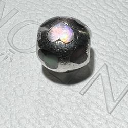 BEAUTIFUL AUTHENTIC PANDORA LOVE YOU IN LIGHT BLUE ENAMEL AND STERLING SILVER BALL. 