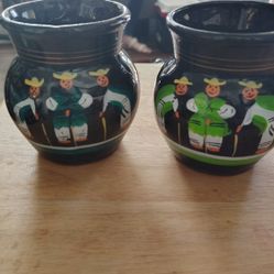 Two Brown Mexican Decorative Mint Condition Ceramic Cups