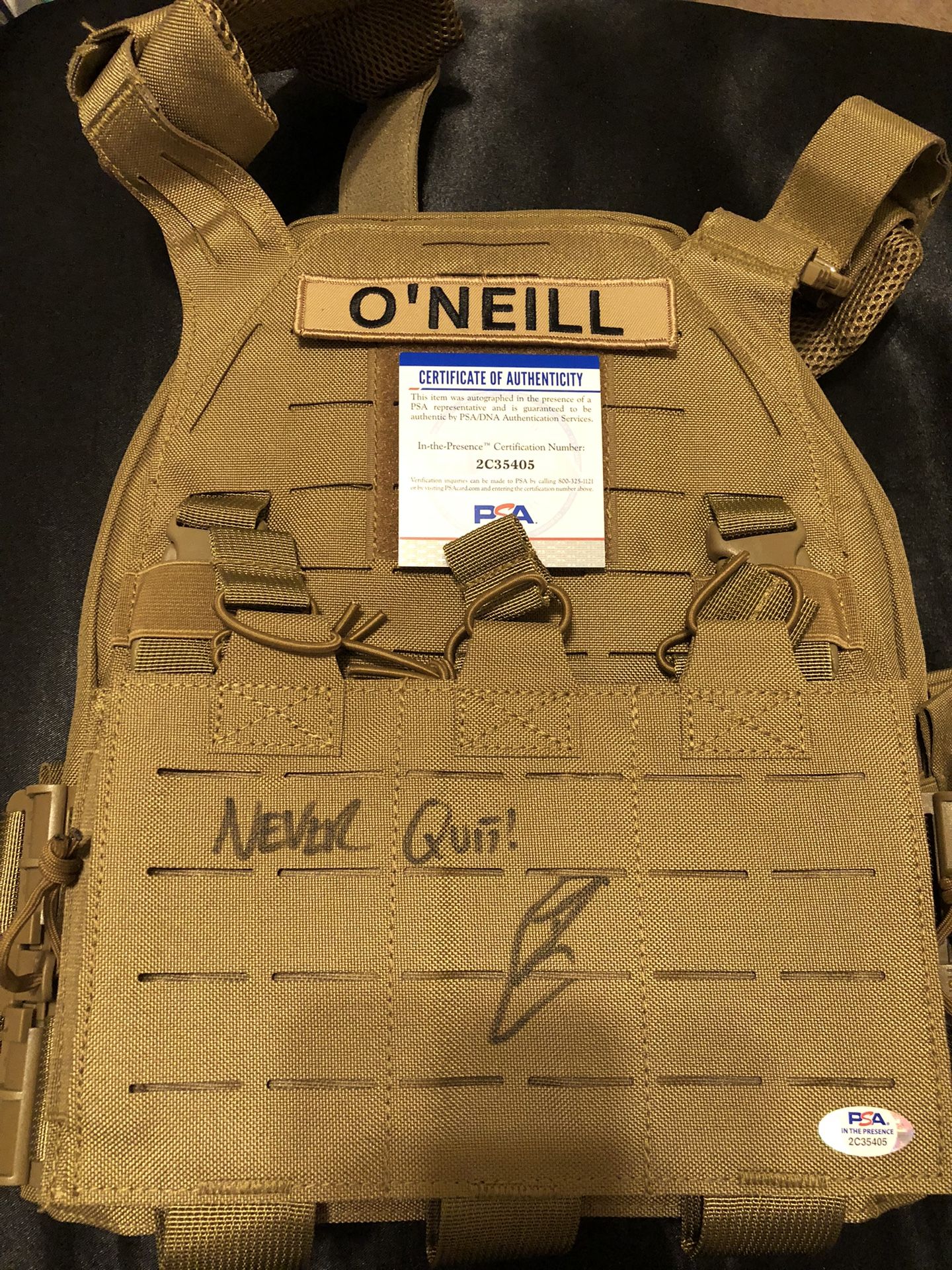 Signed Seal Team 6 Plate Carrier With COA Signed By Robert O’Neil