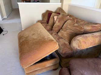 Large Sofa & Oversized Ottoman Set