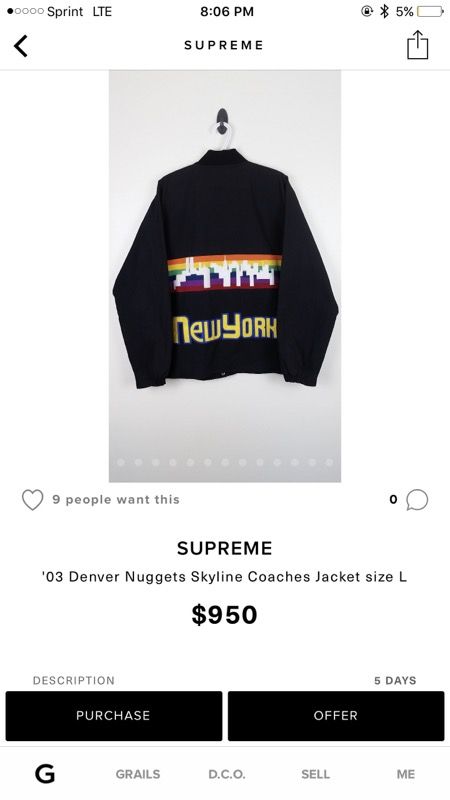 2003 Supreme Skyline Denver Nuggets Jacket