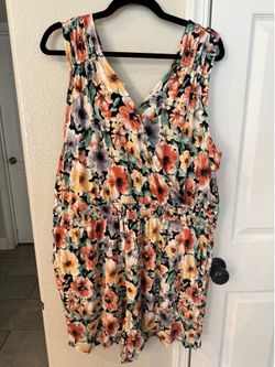 Women's Shorts Romper with Pockets Size 1X