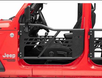 EAG Half Tube Doors With Side View Mirror For 2018-2024 Wrangler JL Gladiator JT