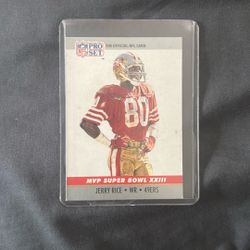 Jerry Rice Super Bowl MVP Card Proset 1990