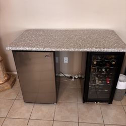 Granite Top Wine Bar/Fridge $450