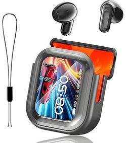 HTC NE20 Translation Bluetooth Earbuds with LED Touchscree in-Ear Earphones for Sports HD Stereo Sound Waterproof IPX4